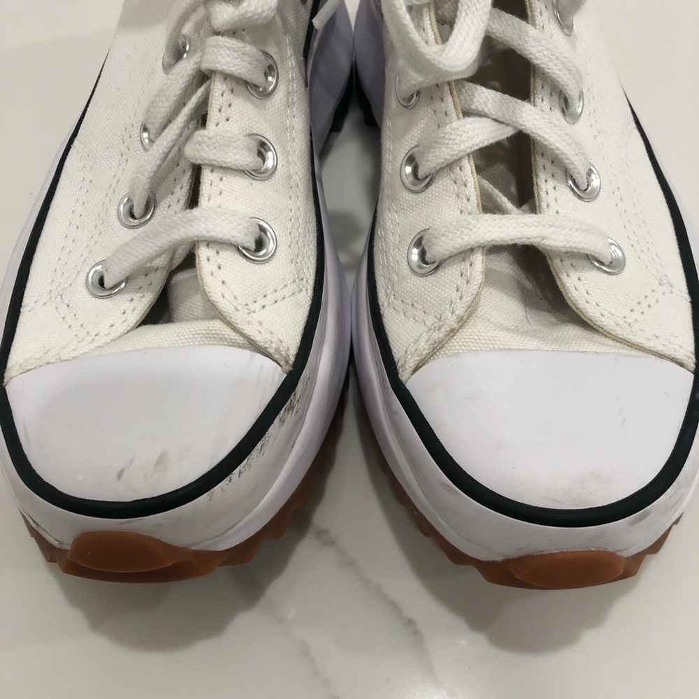 Converse White High-Top Platform Sneakers - Picture 5 of 5